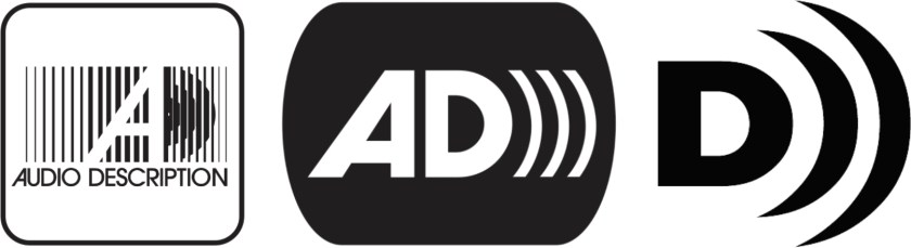 Various logos for audio description and described video